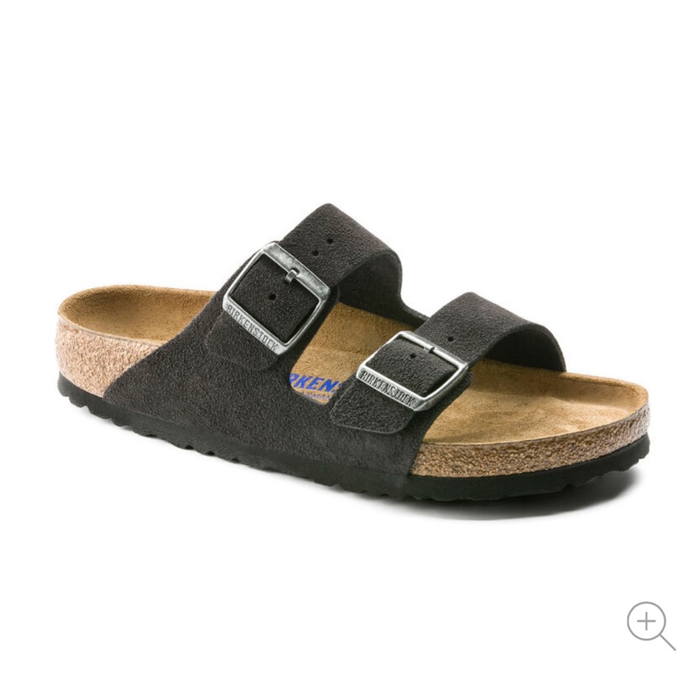 Womens “Velvet Grey” Arizona Birkenstock Sandals suede leather size 37